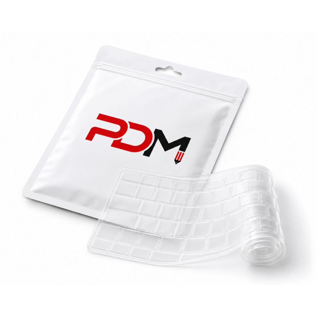 PDM Universal Transparent Silicone Keyboard Protector Cover